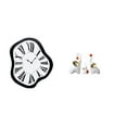 thumbnail image 1 of Reloj de pared con figuras de elefantes, números , artesanía en cerámica, adornos de escritorio, material acrílico. Ideal para regalar, decorac, 1 of 8