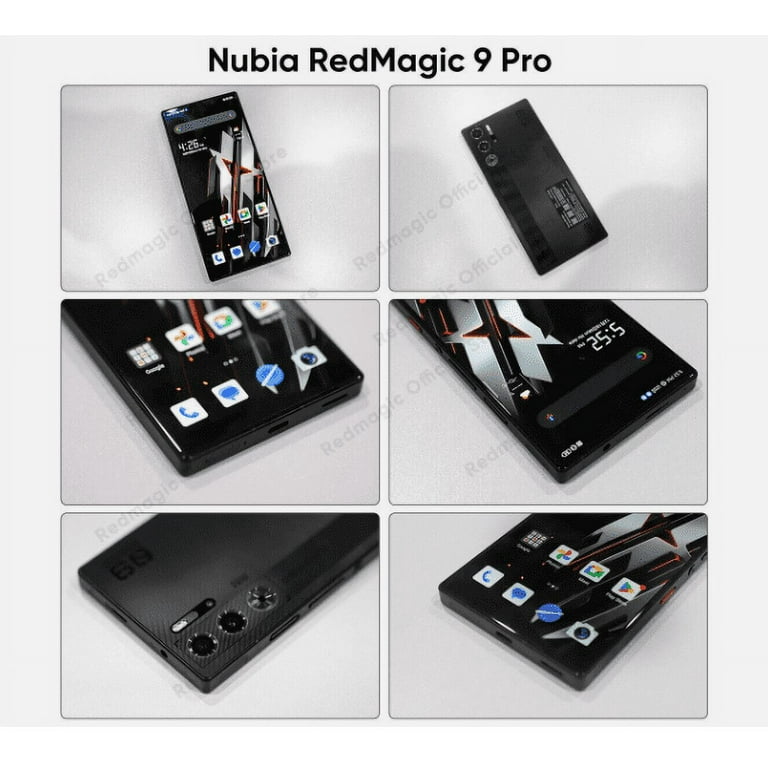 Nubia Red Magic 9 Pro 5G Mobile Phone Snapdragon 8 Gen 3，LPDDR5X+UFS 4.0,  6.8AMOLED 12G+256G 80W 520Hz Shoulder Triggers 6500mAh 120Hz 50MP（Black） 