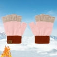 thumbnail image 2 of UngA Kids Winter Knitted Mitten Gloves Fingerless Gloves for Teen Boys Girls Warm Lightweight Soft Mittens for Cold Weather (Pink,6-12 Years), 2 of 4