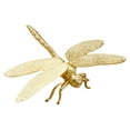 thumbnail image 3 of CUTICATE Mini Dragonfly Sculpture, Metal Dragonfly Ornament, Solid Small Animal Statue Brass Desktop Dragonfly Sculpture, for Tea Room Gold, 3 of 8