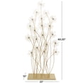 thumbnail image 3 of 22" x 60" Gold Metal Tall Floral Sculpture with Crystal Embellishments, by DecMode, 3 of 8