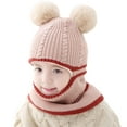 thumbnail image 2 of Baby Winter Hat Scarf, Toddler Beanie Hats Girl Boy with Neck Warmer, Beanie for Kids Knit Warm for Cold Weather, 2 of 8