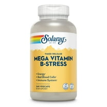 Solaray Mega Vitamin B-Stress, Two-Stage Timed-Release | Specially Formulated w/ B Complex Vitamins for Stress Support | Non-GMO | Vegan | 240 Tabs