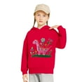 thumbnail image 5 of fnnxnal Little Girls' Hoodie 5T Red, 100% Polyester Lightweight Quick-Drying with Dinosaur & Floral Embroidery Print for Ages 2-8, 5 of 5
