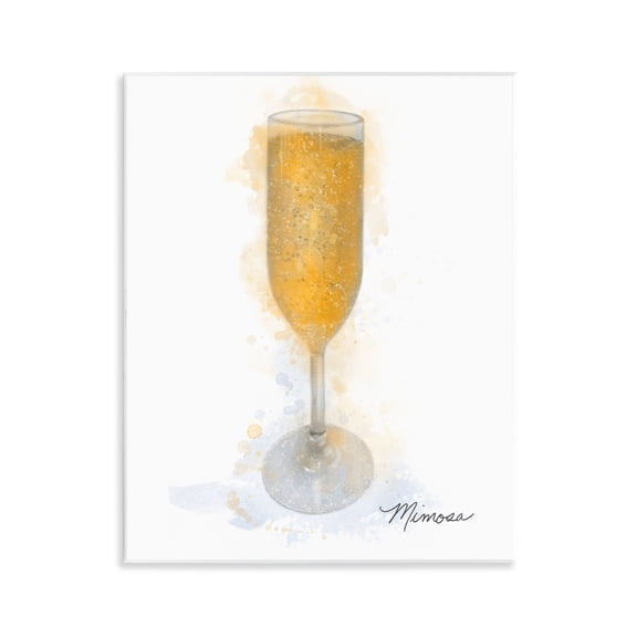 Stupell Industries Gleaming Mimosa Glass Food & Beverage Painting Unframed Art Print Wall Art, 11 x 14