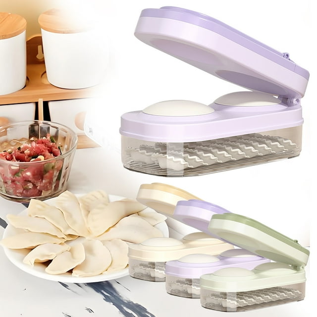 SSZMDLB under $5 3Pcs Dumpling Maker, Dumpling Maker Tool, Rolling and Pressing Mold for Wrapper Dough, Multi Function Kitchen Gadget for Homemade Dumplings, Noodles