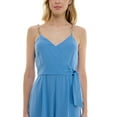 thumbnail image 4 of Women's Luxology Faux-Wrap Trim Detail Jumpsuit Color: Chambray Size: MEDIUM, 4 of 4