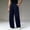 Navy, variant on Men's Sweatpants Wide Leg Loose Gym Workout Athletic Pants with Pockets | Open Bottom Stretch Jogger Pants for Running Casual Lounge Wear