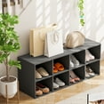 thumbnail image 6 of Costway 8 Cubbies Shoe Bench with 500 LBS Weight Capacity Cubby Shoe Rack Storage Cabinet Grey, 6 of 11