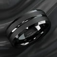 thumbnail image 2 of Tungsten Rings for Men Wedding Bands for Him 8mm Black Classic Comfort Fit, 2 of 8