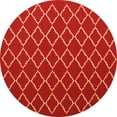 thumbnail image 1 of Ahgly Company Indoor Round Trellis Orange Modern Area Rugs, 5' Round, 1 of 1