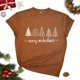 thumbnail image 1 of Fiudx Ofertas Flash Artículos En Oferta Camiseta Informal de Manga Corta con Cuello Redondo y Estampado Informal a La Moda para Mujer, 1 of 3