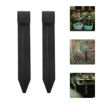 NICEXMAS 50Pcs Black Plastic Drip Support Stakes for Garden Irrigation Pipes and Soaker Hoses 4.3x1x0.8in