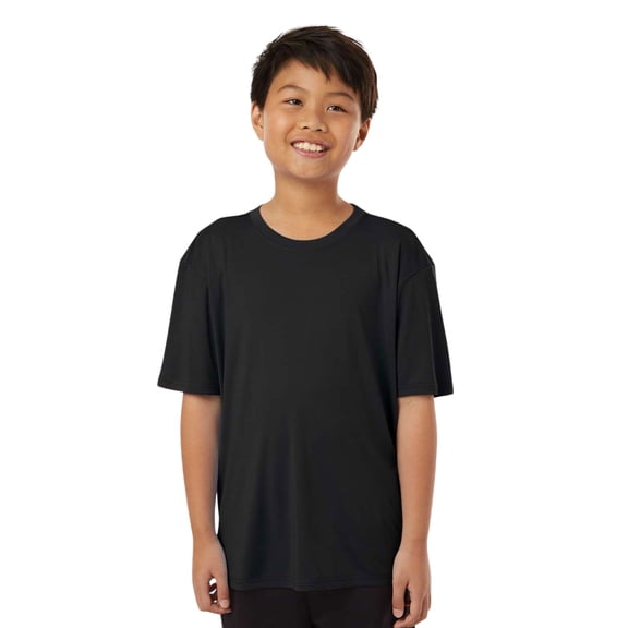 AllPro Youth Pro-Lock Performance T-Shirt Crafts and DIY Plain Tee Shirt (Black, S)