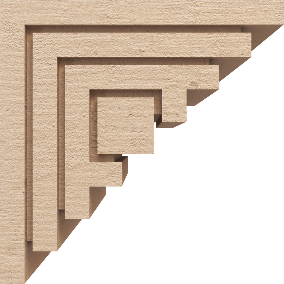 11"W x 11"D x 11"H Wide Landon Rough Cedar Woodgrain TimberThane Corbel, Primed Tan