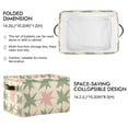 thumbnail image 2 of Yayeee Canvas Storage Basket with Handles for Shelves Fabric Bins Closet Organizer, Pink and Green Geometric, 2 of 8