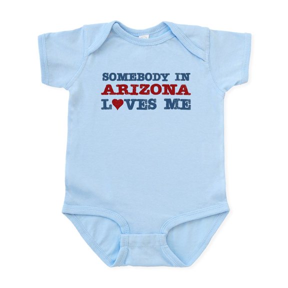 CafePress - Somebody In Arizona Loves Me Infant Bodysuit - Baby Light Bodysuit, Size Newborn - 24 Months