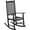 Black, variant on Vineego Patio Acacia Wood Ergonomic Single Rocking Chair for All-Weather Use, White