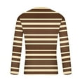thumbnail image 2 of ZUKMRJPC Mens Striped T-Shirts Long Sleeve Crewneck Lightweight Pullover Tees Regular Fit Casual Soft Cotton Daily Basic Tops, 2 of 4