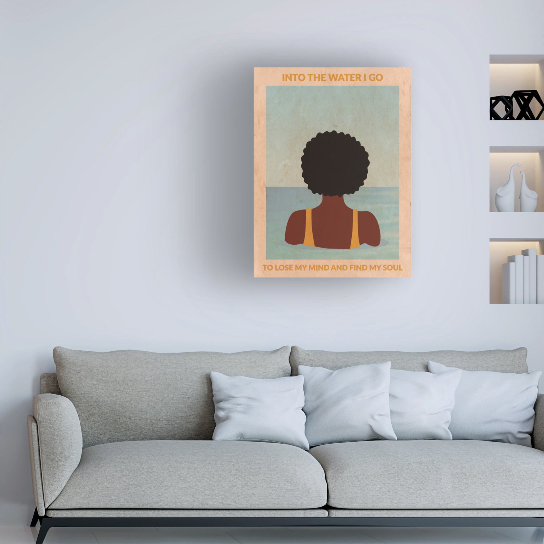 Trademark Fine Art Jon Downer  Into the Water black Canvas Wall Art
