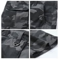 thumbnail image 5 of Zimjoy Men's Camo Ripstop Tactical Cargo Shorts Multi Zipper Pocket Quick Dry Knee Length Outdoor Hiking Fishing Utility Work Shorts Gray 2XL, 5 of 8