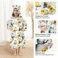 thumbnail image 4 of joogoo Wearable Blanket Hoodie for Cute Parrot Birds Flannel Sherpa Pocket 3-14 YR S, 4 of 7