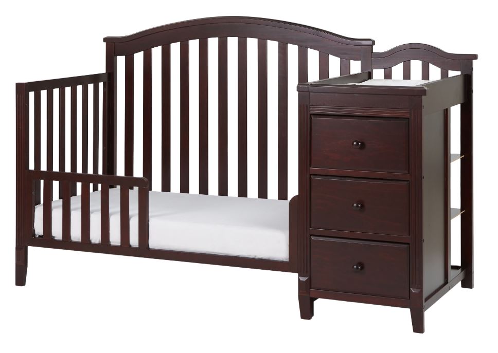 AFG Baby Furniture Kali II 4-in-1 Convertible Crib & Changer, Espresso