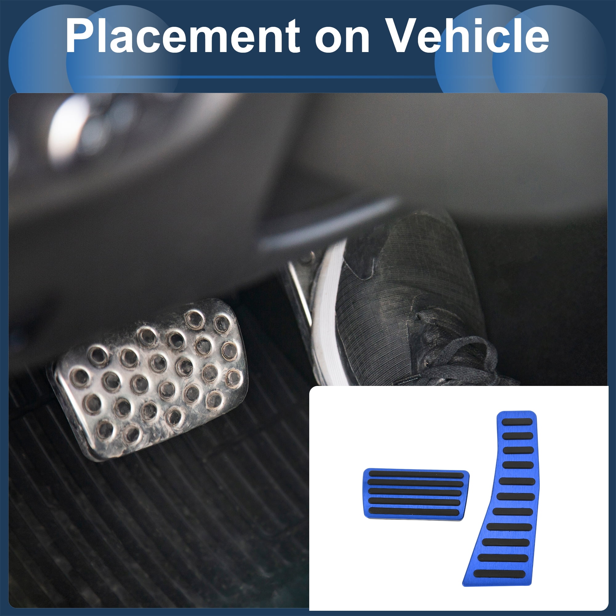 Unique Bargains Foot Pedal Pads for Honda Civic 2006-2009 Aluminum Alloy Blue