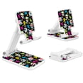thumbnail image 2 of WIRESTER White Foldable Phone Stand for Desk, Adjustable Portable Cell Phone Holder for iPhone 17, 16, 15, 14 and Android Smartphones - Colorful Sugar Skulls, 2 of 6