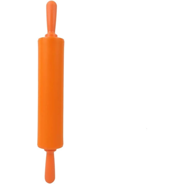 Rodillo de Amasar Nudelholz Silikon Gross Silicone Rodillo de Silicona de Colores Rodillo de Amasar Móvil Utensilio Rodillos de Amasar Nudelholz (ORANGE)