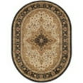 thumbnail image 4 of Traditional Area Rug (5'3'' x 7'3'' Oval) Oriental Ivory, Black Living Room Easy to Clean, 4 of 6