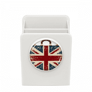 Union Jack Retro Suitcase Britain UK Flag Culture Desk Pencil Holder Cup Pen Organizer