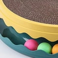 thumbnail image 1 of Cat Scratching Board Toy Cat Scratcher Toy PET Resin Double Layer Wearproof Large Space Cat Scratching Board Toy With Multiple Balls M Fluorescent Yellow, 1 of 6