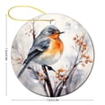 thumbnail image 3 of Christmas Ornament Snowy Tree Branch Winter Nature Scenery Cute Birds Customized Round Ceramic Ornament Birds on Branch Christmas Personalized Christmas Ornaments Xmas Gift, 3 of 8