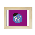 thumbnail image 1 of Umbrella Cloud Rain Drip Weather Desktop Photo Frame Picture Art Decoration Painting 6x8 inch, 1 of 3