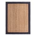 thumbnail image 3 of Unique Loom Braided Jute Collection Area Rug - Goa (9' x 12' 2" Rectangle Natural/Navy Blue), 3 of 7