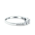 thumbnail image 2 of Simulated Cubic Zirconia Size-9 Simple Band Wedding Ring Baguette CZ 925 Sterling Silver, 2 of 7
