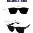 thumbnail image 3 of 2Pairs Sunglasses Womens, Super Dark Black Round UV Protection Sunglasses, 80s Vintage Retro Inspired Shades for Unisex, Black, 3 of 8