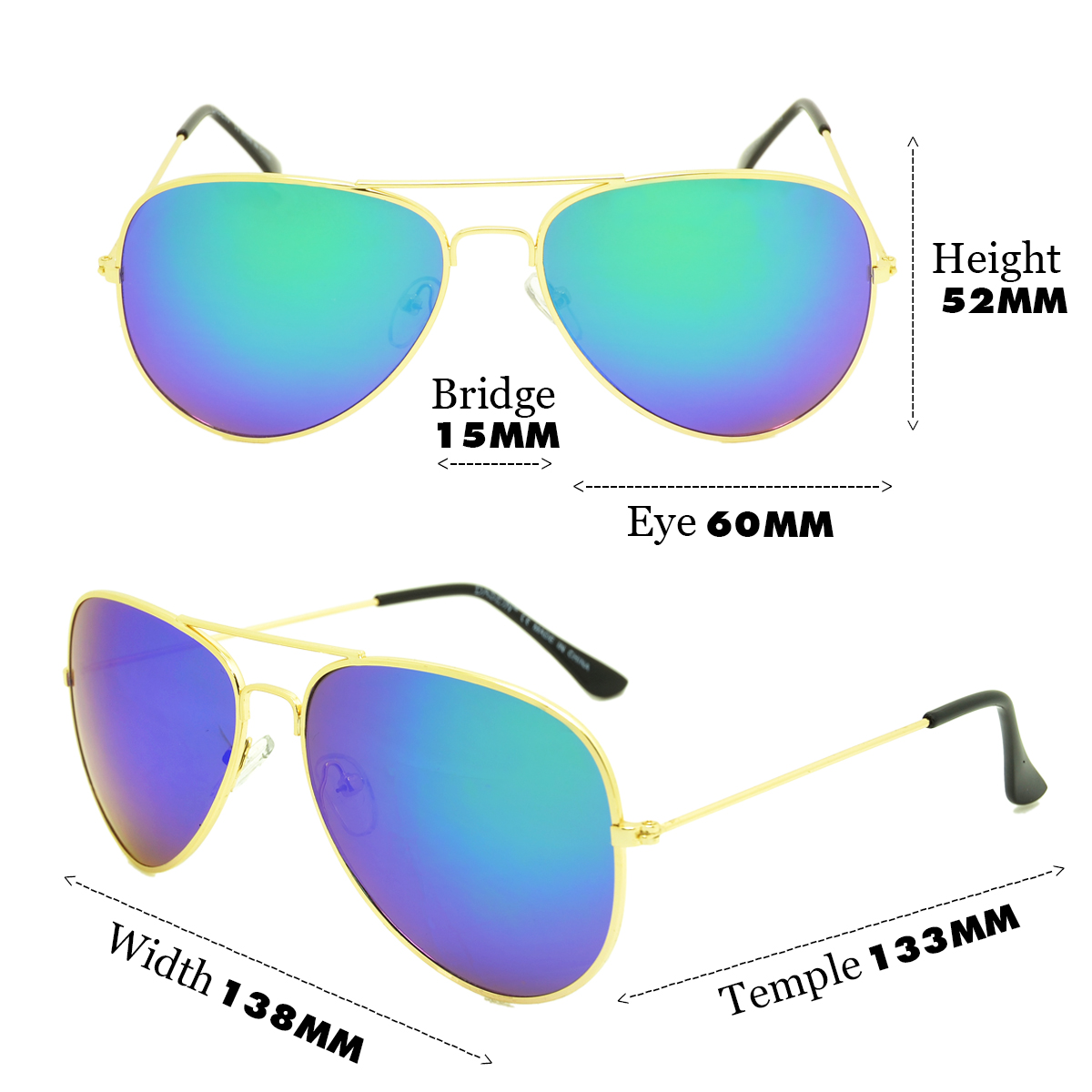 Dasein Metal Aviator Polarized Sunglasses with 100% UV Protection - image 2 of 4