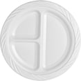 thumbnail image 2 of Genuine Joe, GJO10425CT, 3-section Plastic Plates, 500 / Carton, White, 2 of 4