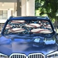 thumbnail image 4 of ALAZA Baseball with Leopard Windshield Sun Shade Car Foldable Sun Visor Block UV Rays Protector 57"x31.5", 4 of 8