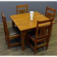 thumbnail image 2 of Pemberly Row Arts and Crafts Solid Wood Square Dining Table in Cherry, 2 of 3