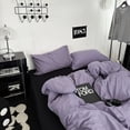 thumbnail image 1 of Alternative Esthétique Foncée Ensemble de Housse de Couette Noir et Violet en Simple, 1 of 6