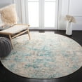 thumbnail image 3 of SAFAVIEH Madison Nita Vintage Floral Runner Rug, Ivory/Teal, 2' x 8', 3 of 11