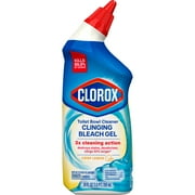 (6 pack) Clorox Toilet Bowl Cleaner Clinging Bleach Gel, Crisp Lemon, 24 fl oz