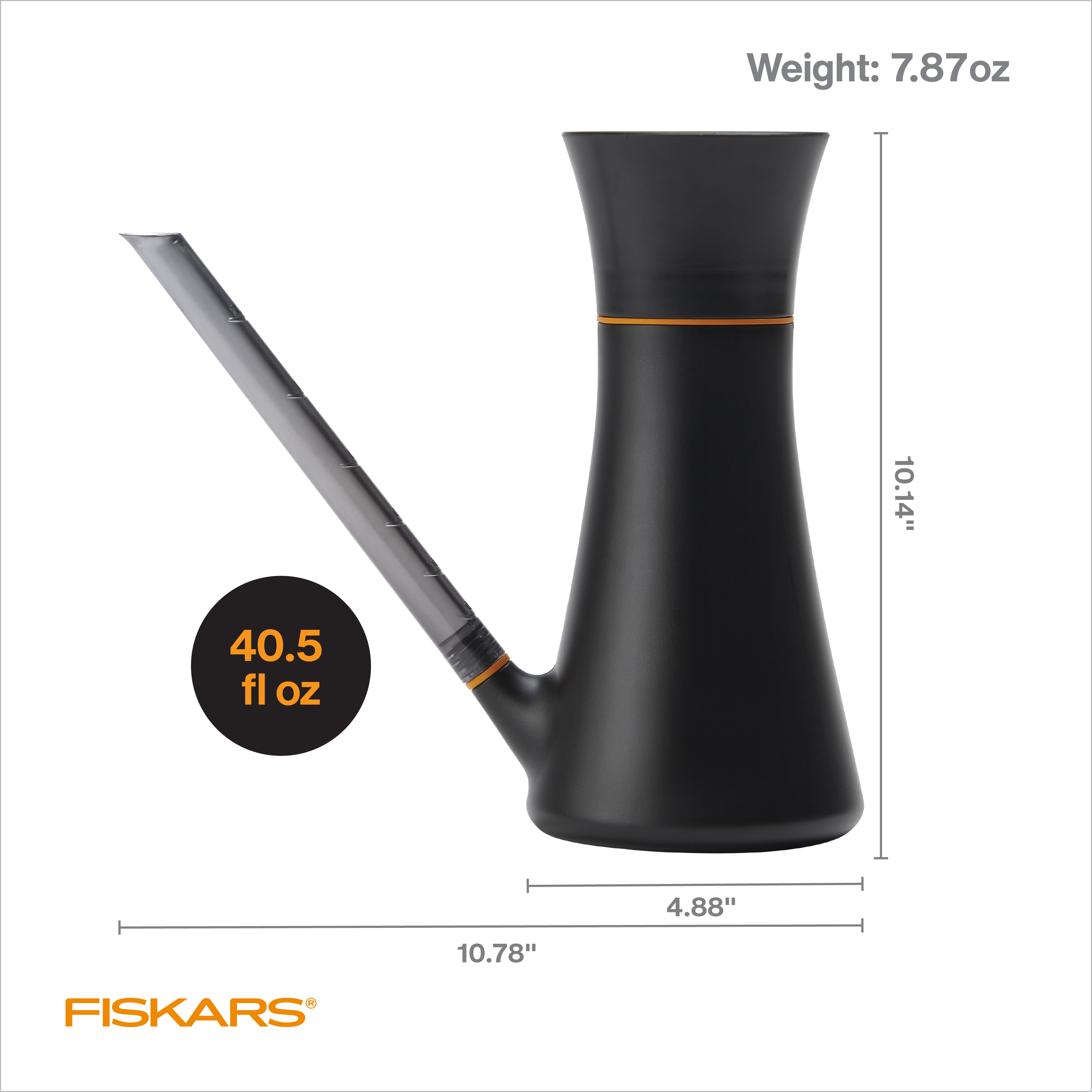 Fiskars 40 oz Watering Can Orange and Black photo 3
