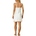 thumbnail image 3 of INSPIRE CHIC Women's Lounge Dresses Satin Nightgowns V Neck Spaghetti Strap Cami Pajamas Shirt Night Dress L Beige, 3 of 6