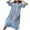 Blue, variant on ZKCCNUK Plus Size Nightgowns for Women Winter Casual Thick Warm Flannel Long Loose Nightdress M-3XL