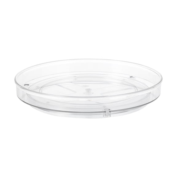 WORGEOUS Rotating Kitchen Spice Rack Turntable Organizer 23x23x3.5cm White, Space-Saving Easy Storage Solution