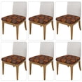 thumbnail image 2 of JUNZAN 60s and 70s Aesthetic1 Print Dining Chair Seat Covers, Stretch Fitted Dining Room Upholstered Chair Seat Cushion Cover, 2 of 9
